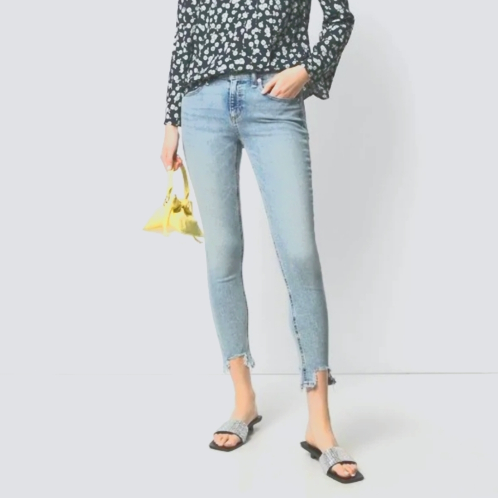 Rag and Bone Cate ripped ankle skinny jeans